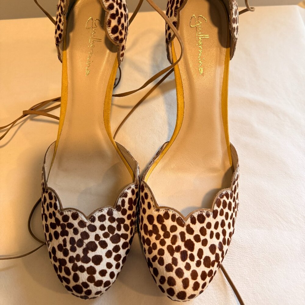 Calf Hair Ankel Wrap Heel